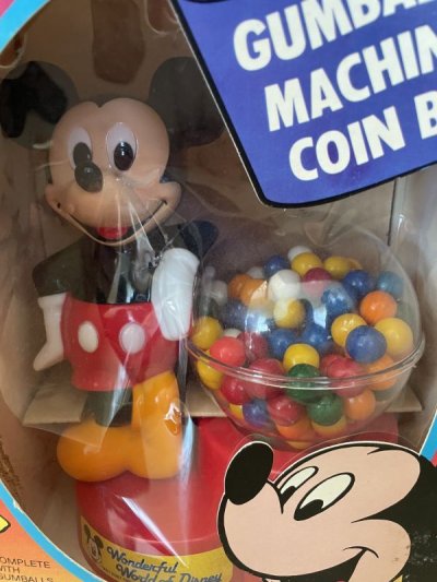 画像1: Disney Mickey Mouse Gumball Machine Coin Bank with Box / ディズニーのミッキーマウス　箱入りガムボールマシン　、貯金箱　