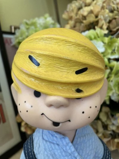 画像1: Dennis the Menace Rubber doll 60s / わんぱくデニス ラバードール ブルーシャツ、デニムオーバーオール
