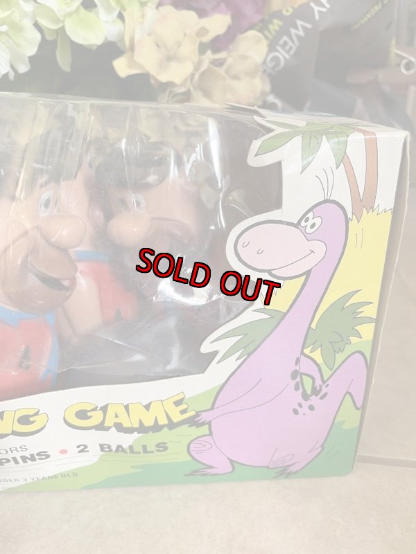 画像3: Hanna Barbera Flintstones Fred bowling Pin Game  with Box 60‘s / フリントストーンズ、フレッドの箱入りボーリングピン　ゲーム　プラスチック製ドールピン (3)
