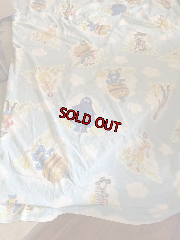 画像4: Mcdonalds Flat sheet Blue Canada  / マクドナルド　フラットシーツ　ブルー　カナダ製 (4)