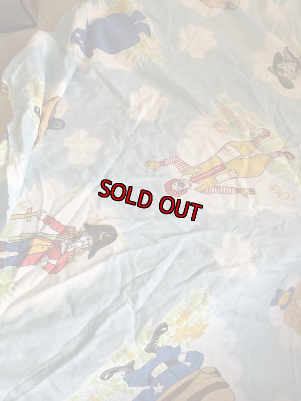 画像4: Mcdonalds Box sheet Blue Canada  / マクドナルド　ボックスシーツ　ブルー　カナダ製 (4)