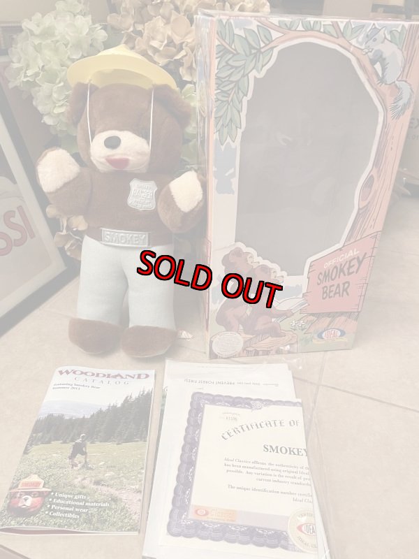 画像1: Smokey Bear Ideal Plush Doll with Box 60th anniversary edition 2004 / スモーキーベア　60周年記念エディション　箱入りぬいぐるみ　 (1)