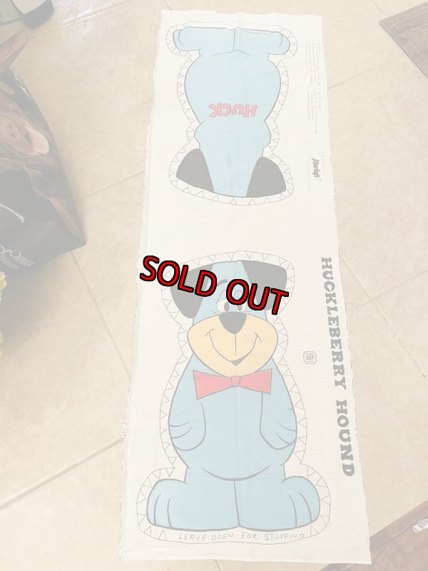 画像1:  Huckleberry Hound fabric pillow doll kit (A) / ハックルベリーハウンド　ハンナバーベラ　ピロードール　生地　キット (1)