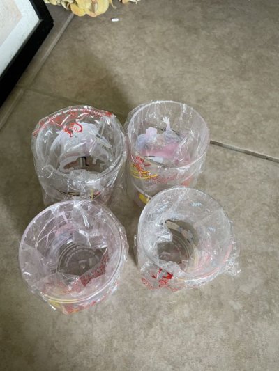 画像1: McDonald’s Plastic Cup & fork ,spoon Set Of 4 1993 / マクドナルドのプラスチック製のコップ4個、フォークとスプーンの4セット