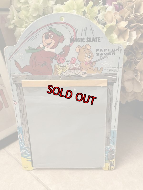 画像1: Yogi Bear Magic Slate Sheet 1960 / ヨギベア 消して書けるシート (1)