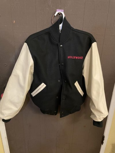 画像1: Hollywood entertainment movie college Jacket USA /  ハリウッド　エンターテイメント　カレッジジャケット　アメリカ製