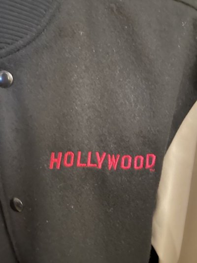 画像2: Hollywood entertainment movie college Jacket USA /  ハリウッド　エンターテイメント　カレッジジャケット　アメリカ製