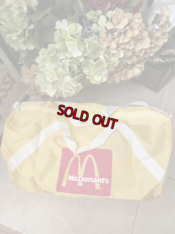画像2: McDonald’s  Olympic yellow bag 1984  / マクドナルドのオリンピック、イエローナイロン　ボストンバッグ (2)
