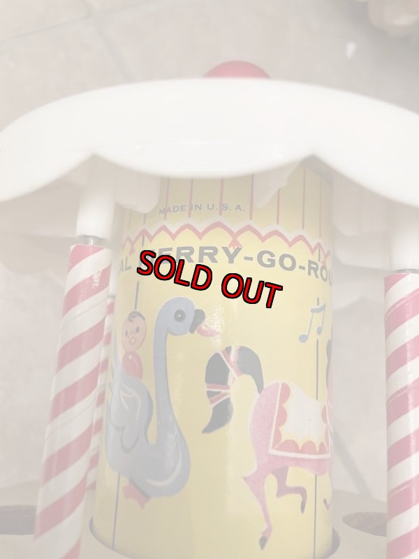 画像7: Fisher Price wooden Merry go round Toy / フィッシャープライス 木製 メリーゴーランド オルゴール (7)