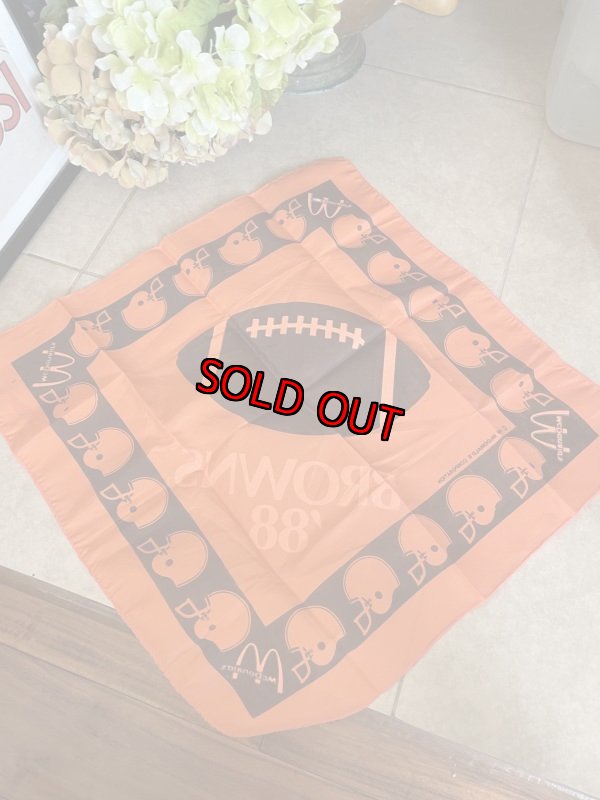 画像4: McDonald’s Cleveland Browns Bandana 1988 / マクドナルドのバンダナ　クリーブランドフットボールチーム (4)