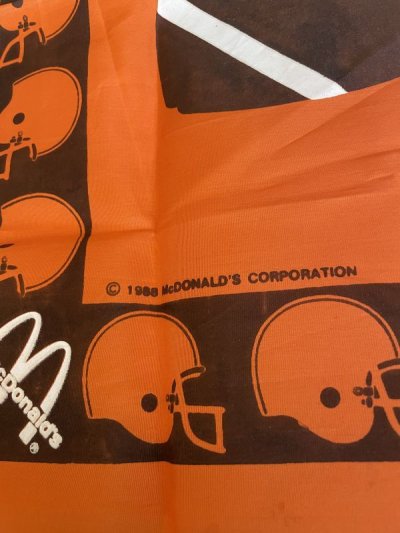 画像2: McDonald’s Cleveland Browns Bandana 1988 / マクドナルドのバンダナ　クリーブランドフットボールチーム
