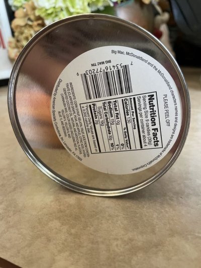 画像3: McDonald’s Tin BigMac tin can with sweet 1996 / マクドナルドのビッグマック　ティン製　ハンバーガー型　ティン缶