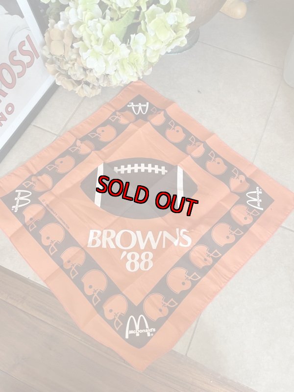 画像1: McDonald’s Cleveland Browns Bandana 1988 / マクドナルドのバンダナ　クリーブランドフットボールチーム (1)