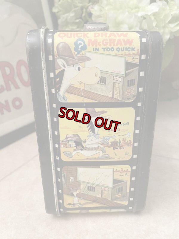 画像4: Huckleberry Hound Yogi Bear Tin Lunch Box with Thermos 1961 /　ハックルベリーハウンド、ヨギベア　ティン製　水筒付きランチボックス缶  (4)