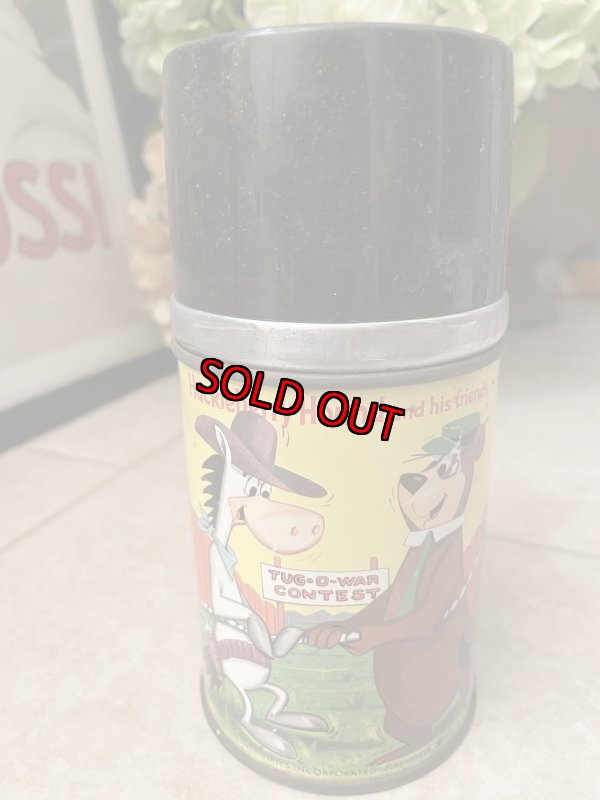 画像13: Huckleberry Hound Yogi Bear Tin Lunch Box with Thermos 1961 /　ハックルベリーハウンド、ヨギベア　ティン製　水筒付きランチボックス缶  (13)