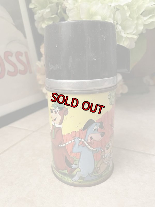 画像10: Huckleberry Hound Yogi Bear Tin Lunch Box with Thermos 1961 /　ハックルベリーハウンド、ヨギベア　ティン製　水筒付きランチボックス缶  (10)
