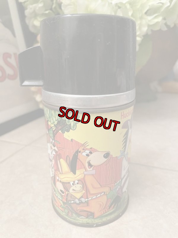 画像12: Huckleberry Hound Yogi Bear Tin Lunch Box with Thermos 1961 /　ハックルベリーハウンド、ヨギベア　ティン製　水筒付きランチボックス缶  (12)