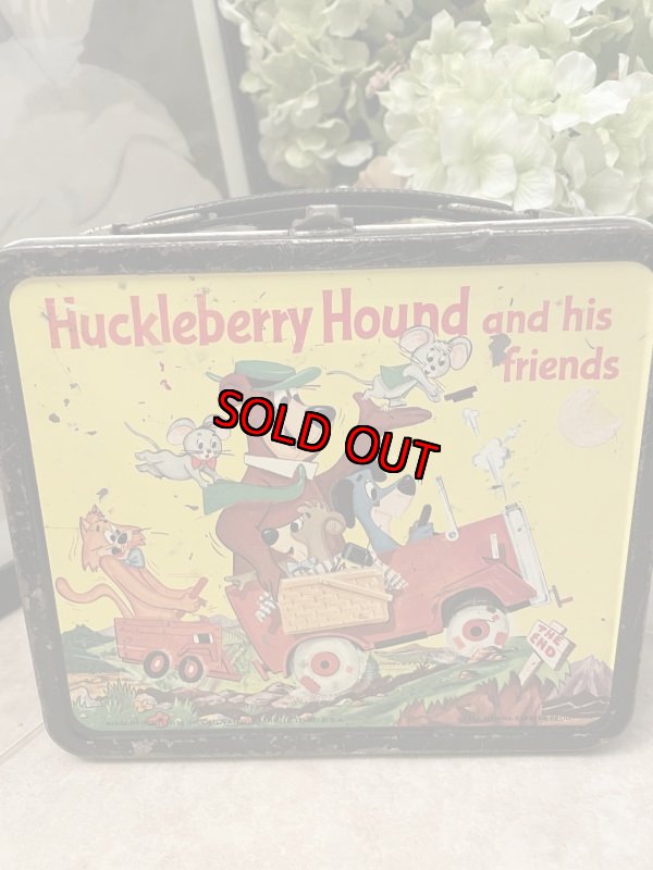 画像3: Huckleberry Hound Yogi Bear Tin Lunch Box with Thermos 1961 /　ハックルベリーハウンド、ヨギベア　ティン製　水筒付きランチボックス缶  (3)