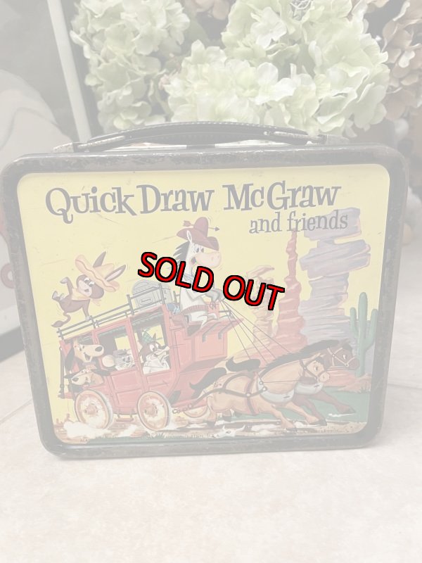 画像5: Huckleberry Hound Yogi Bear Tin Lunch Box with Thermos 1961 /　ハックルベリーハウンド、ヨギベア　ティン製　水筒付きランチボックス缶  (5)