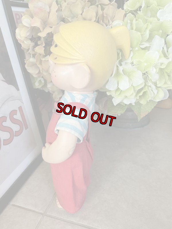 画像3: Dennis the Menace Rubber doll Red Overall 1958 (A) /  わんぱくデニス　ラバードール　青と白Tシャツ、レッドオーバーオール (3)