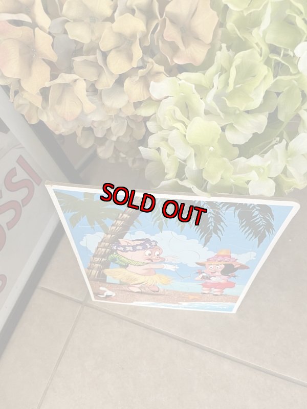 画像2: Warner Bro, Porky Pig Beach Tray Puzzle (C) / ワーナーブラザーズ　ポーキーピッグ　ビーチ　トレイ　パズル　1973年 (2)