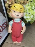 画像1: Dennis the Menace Rubber doll Red Overall 1958 (A) /  わんぱくデニス　ラバードール　青と白Tシャツ、レッドオーバーオール (1)