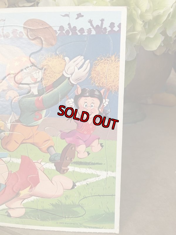 画像3: Warner Bro, Bugs Bunny Football Tray Puzzle (B) / ワーナーブラザーズ　バッグスバニー　フットボール　トレイ　パズル　1973年 (3)