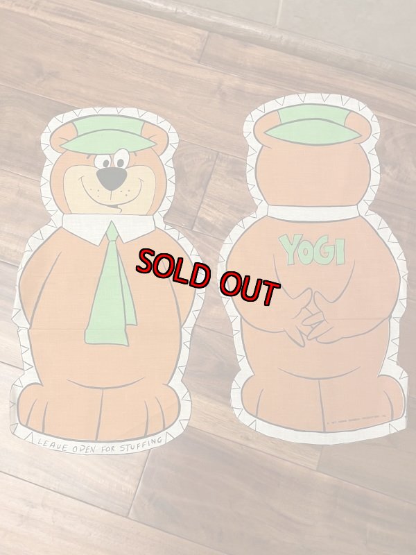 画像1: Hanna Barbera Yogi Bear Pillow doll Cut Fabric kit 1977  / ハンナバーベラ,ヨギベアのピロードールキット　生地　 (1)