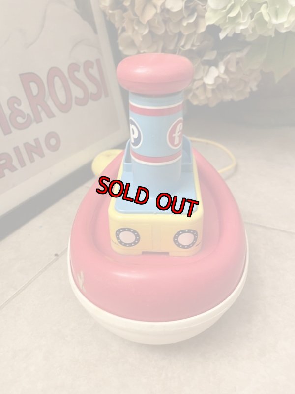 画像6: Fisher Price Boat Tuggy Tooter Toy 1967 / フィッシャープライス　プラスチック&ラバー製　ボート　 (6)