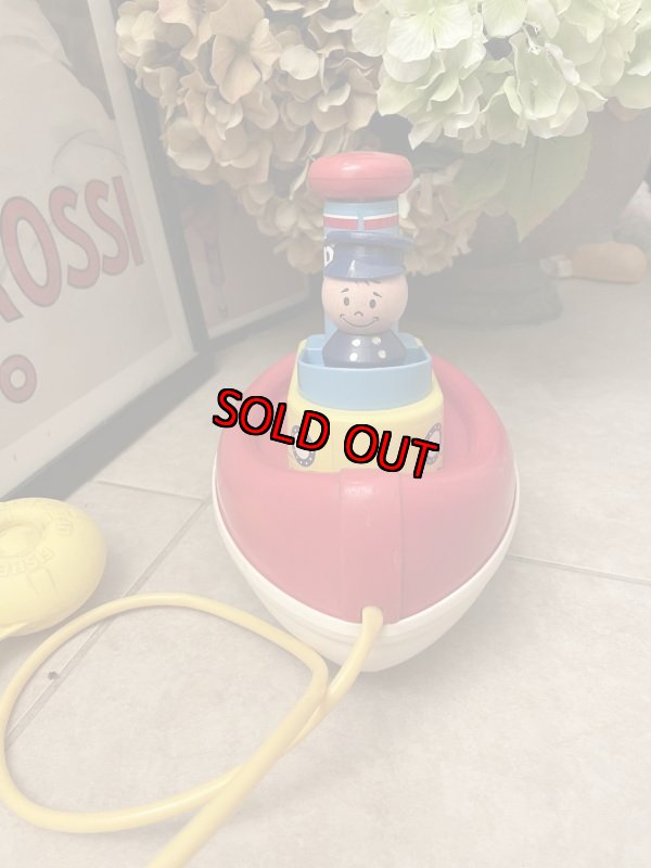 画像4: Fisher Price Boat Tuggy Tooter Toy 1967 / フィッシャープライス　プラスチック&ラバー製　ボート　 (4)