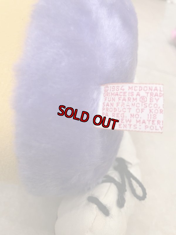 画像9: McDonald’s Grimace plush doll 1984 / マクドナルドのグリマス　ヘッドフォン　ぬいぐるみ (9)