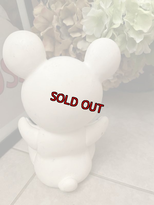 画像4: White &Blue cloth Baby Bear Vinyl Squeak Doll / 青と白の洋服のベイビーベア、クマ　ソフビ、ラバードール　 (4)