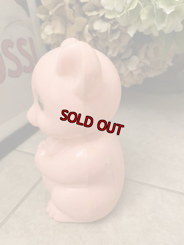 画像3: Pink Bear Piggy Plastic coin bank / ピンクベア、クマのプラスチック製　貯金箱　コインバンク (3)