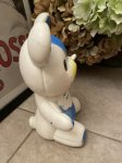 画像5: White &Blue cloth Baby Bear Vinyl Squeak Doll / 青と白の洋服のベイビーベア、クマ　ソフビ、ラバードール　 (5)