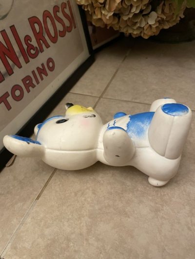 画像3: White &Blue cloth Baby Bear Vinyl Squeak Doll / 青と白の洋服のベイビーベア、クマ　ソフビ、ラバードール　