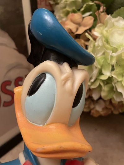 画像1: Disney Donald Duck  Vinyl doll coin bank  / ディズニーのドナルドダック、プラスチック製　貯金箱　