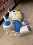 画像7: White &Blue cloth Baby Bear Vinyl Squeak Doll / 青と白の洋服のベイビーベア、クマ　ソフビ、ラバードール　 (7)