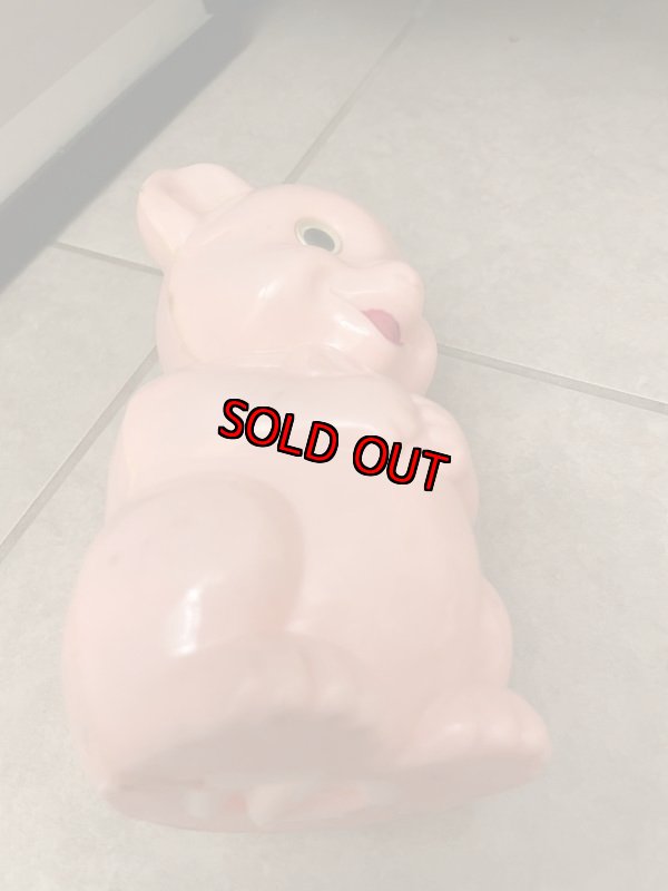画像5: Pink Bear Piggy Plastic coin bank / ピンクベア、クマのプラスチック製　貯金箱　コインバンク (5)