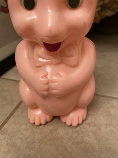 画像2: Pink Bear Piggy Plastic coin bank / ピンクベア、クマのプラスチック製　貯金箱　コインバンク