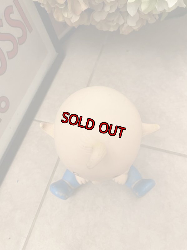 画像2: Blue cloth Baby Vinyl Squeak Doll 19cm / 青の洋服のベイビー、ソフビ、ラバードール　 (2)