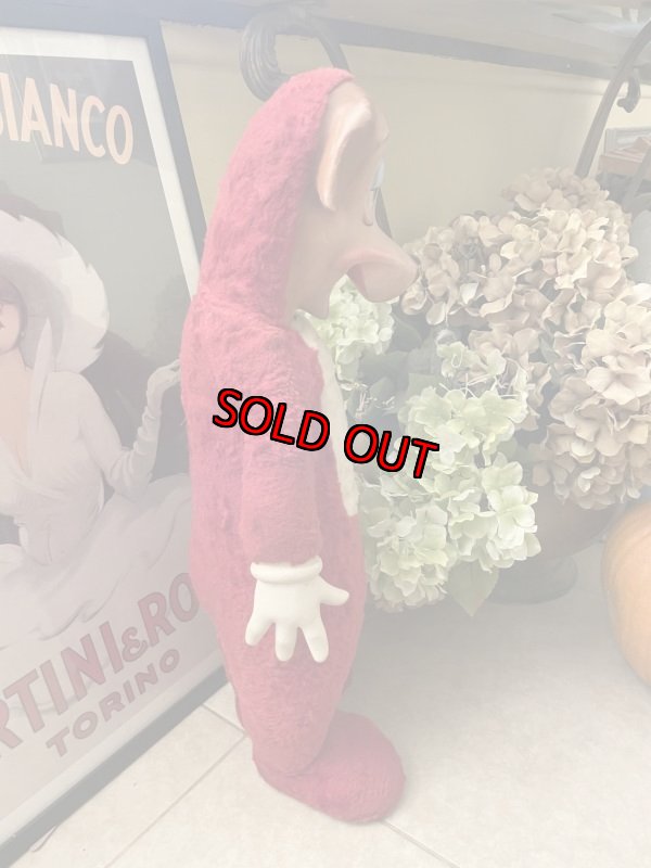 画像5: Huckleberry Hound Large Knickerbocker Large Red Plush Doll 70cm  (B) / ニッカーボッカー、大きいハックルベリーハウンド　ラバーフェイスドール (5)