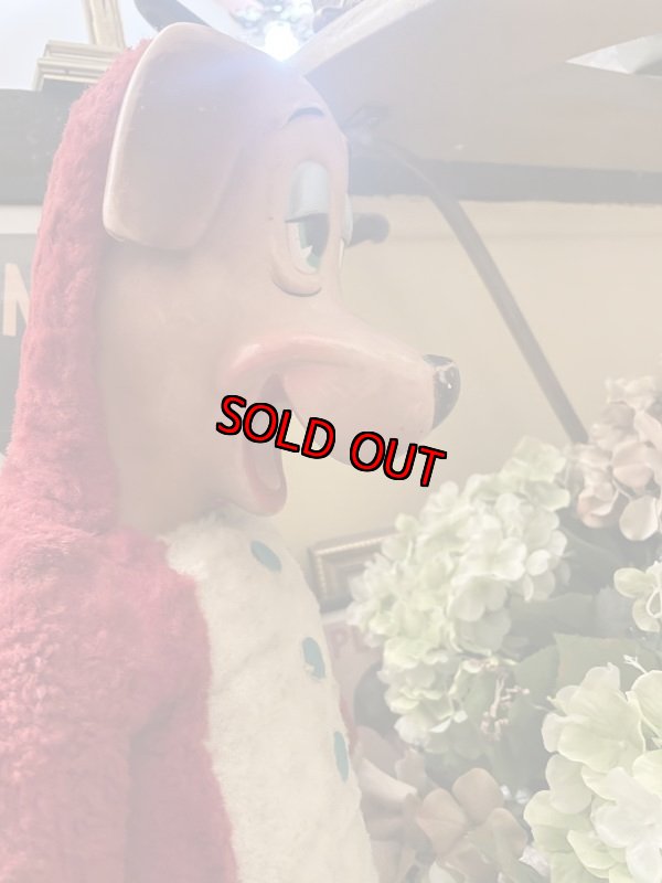画像8: Huckleberry Hound Large Knickerbocker Large Red Plush Doll 70cm  (B) / ニッカーボッカー、大きいハックルベリーハウンド　ラバーフェイスドール (8)
