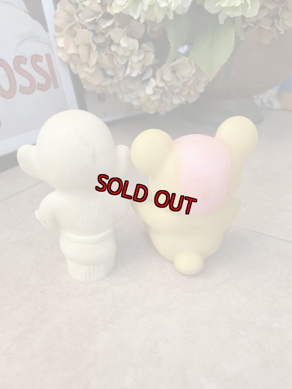 画像4: Monkey＆Bear Vinyl Squeak Dolls set of 2 / お猿とクマのソフビ、ラバードール　2体セット (4)