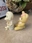 画像3: Monkey＆Bear Vinyl Squeak Dolls set of 2 / お猿とクマのソフビ、ラバードール　2体セット (3)