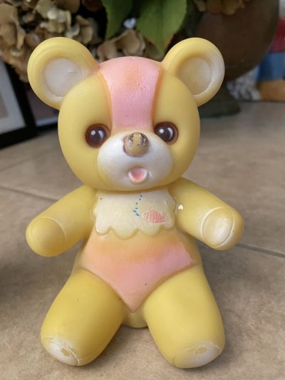 画像2: Monkey＆Bear Vinyl Squeak Dolls set of 2 / お猿とクマのソフビ、ラバードール　2体セット