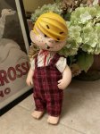 画像1: Dennis the Menace Rubber doll 60s (B) /  わんぱくデニス　ラバードール　チェックオーバーオール (1)