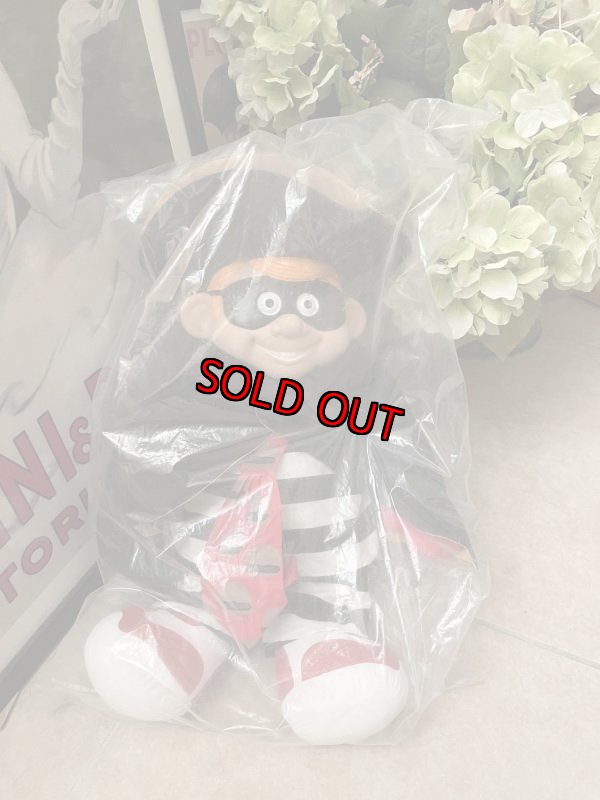 画像1: McDonald’s Hamberglar large rubber face  Doll  with Bag 1987 / マクドナルドの大きめラバーフェイス　ハンバーグラー　袋入りドール (1)