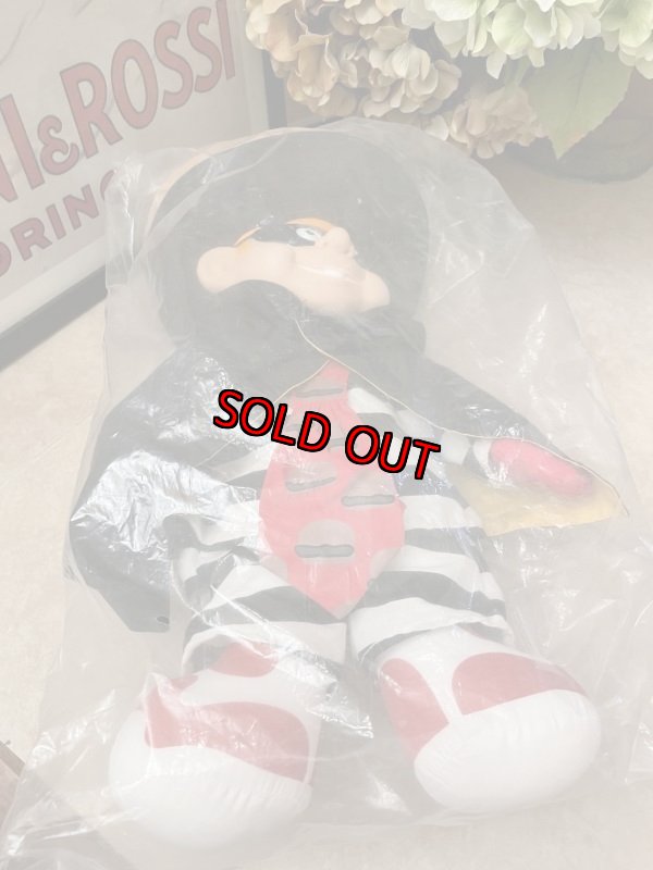 画像3: McDonald’s Hamberglar large rubber face  Doll  with Bag 1987 / マクドナルドの大きめラバーフェイス　ハンバーグラー　袋入りドール (3)