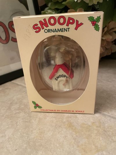 画像1: Peanuts Snoopy 2 Christmas Ornament with box / ピーナッツ、スヌーピー クリスマス 箱入りオーナメント 2個セット