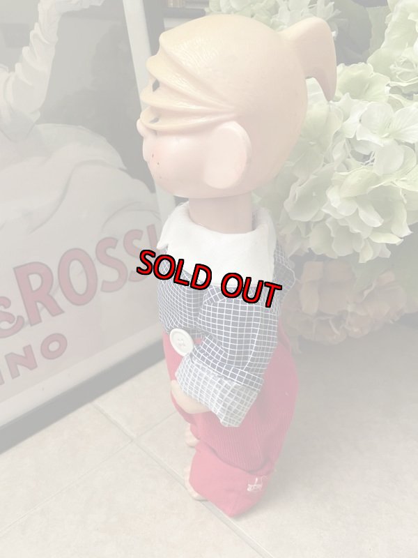 画像3: Dennis the Menace Rubber doll Red Pants 1958 (B) /  わんぱくデニス　ラバードール　赤いパンツにストライプシャツ (3)